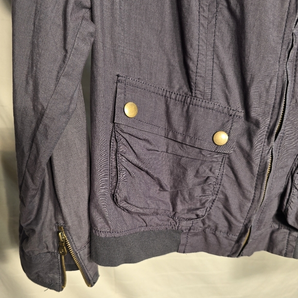 Dusty Blue Bomber Jacket - Picture 7 of 11